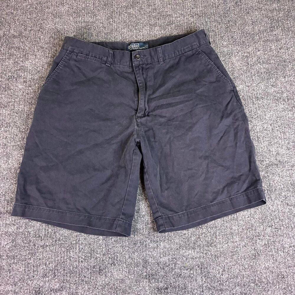 Polo Ralph Lauren Classic Polo Chino Shorts Mens 34 Black 100% Cotton